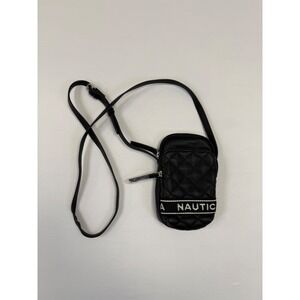 Nautica Black Quilted Phone Crossbody Bag Small Adjustable Strap